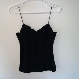 NEW SHEIN Scallop Trim Rib-Knit Cami Top Size XS